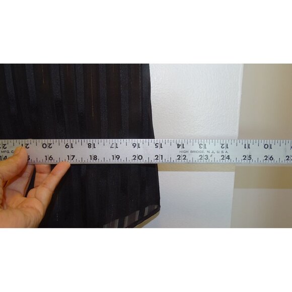 Lauren Ralph Lauren Sheer Black Striped Blouse & Camisole Set Womens Size XL - Picture 7 of 8